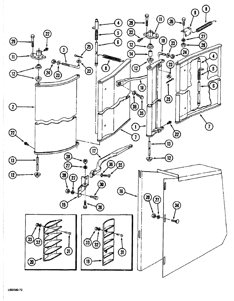Схема запчастей Case IH 1844 - (9A-074) - PLANT COMPRESSOR (13) - PICKING SYSTEM
