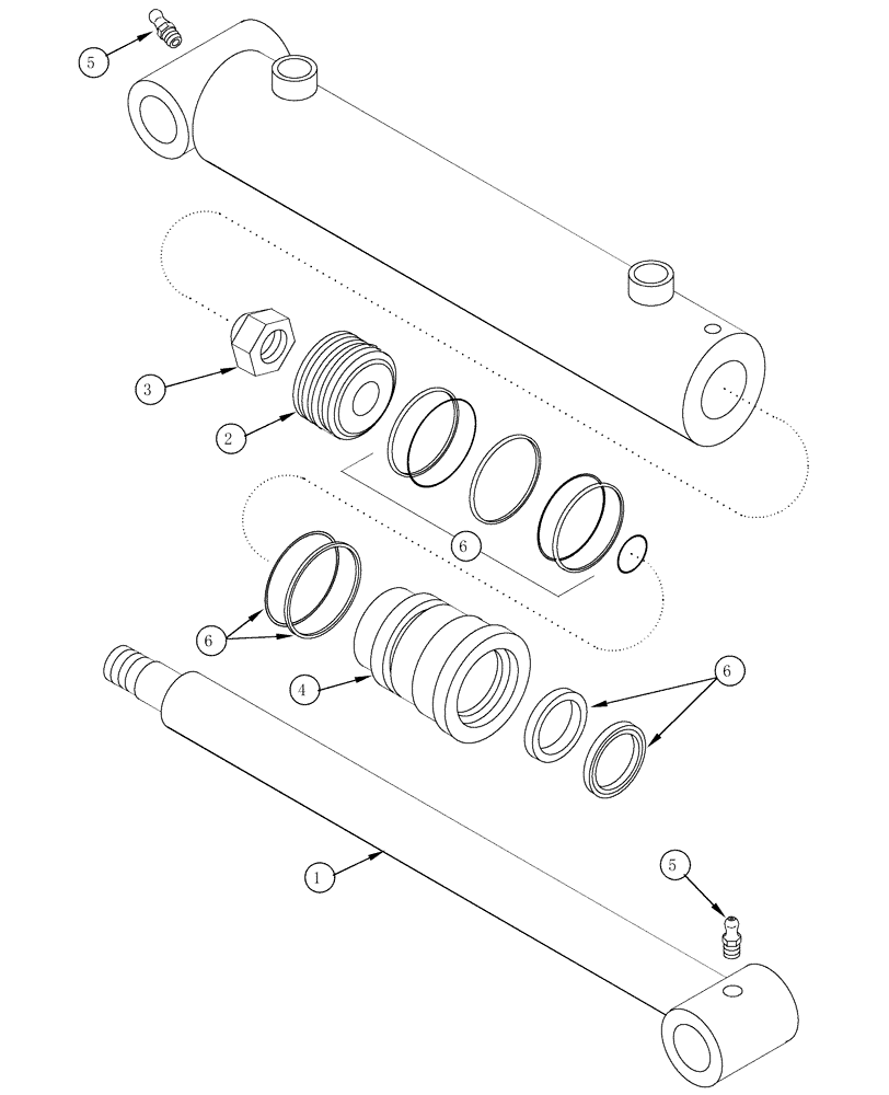 Схема запчастей Case IH L755 - (08-21) - CYLINDER GRAPPLE, BALE AND SILAGE (08) - HYDRAULICS