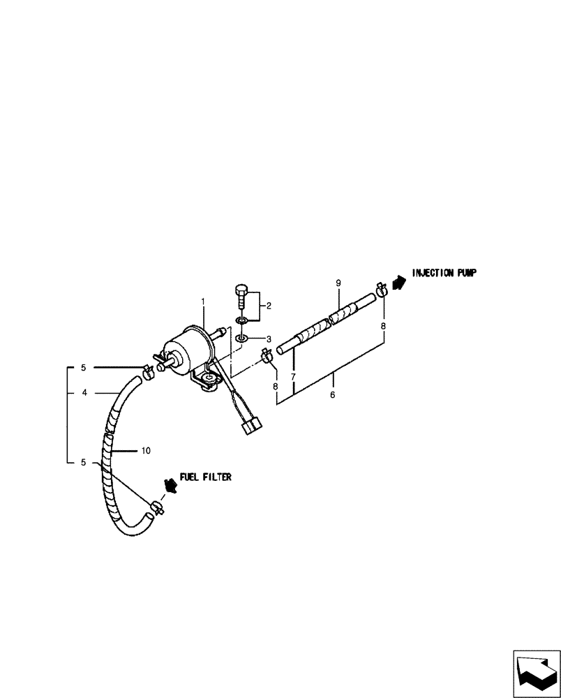 Схема запчастей Case IH FARMALL 30B - (10.218.02) - FUEL PUMP & HOSES (10) - ENGINE