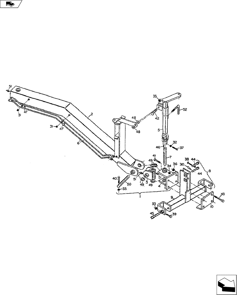 Схема запчастей Case IH 600 SERIES - (39.100.02) - BEAM ASSEMBLY MODEL 600 (39) - FRAMES AND BALLASTING