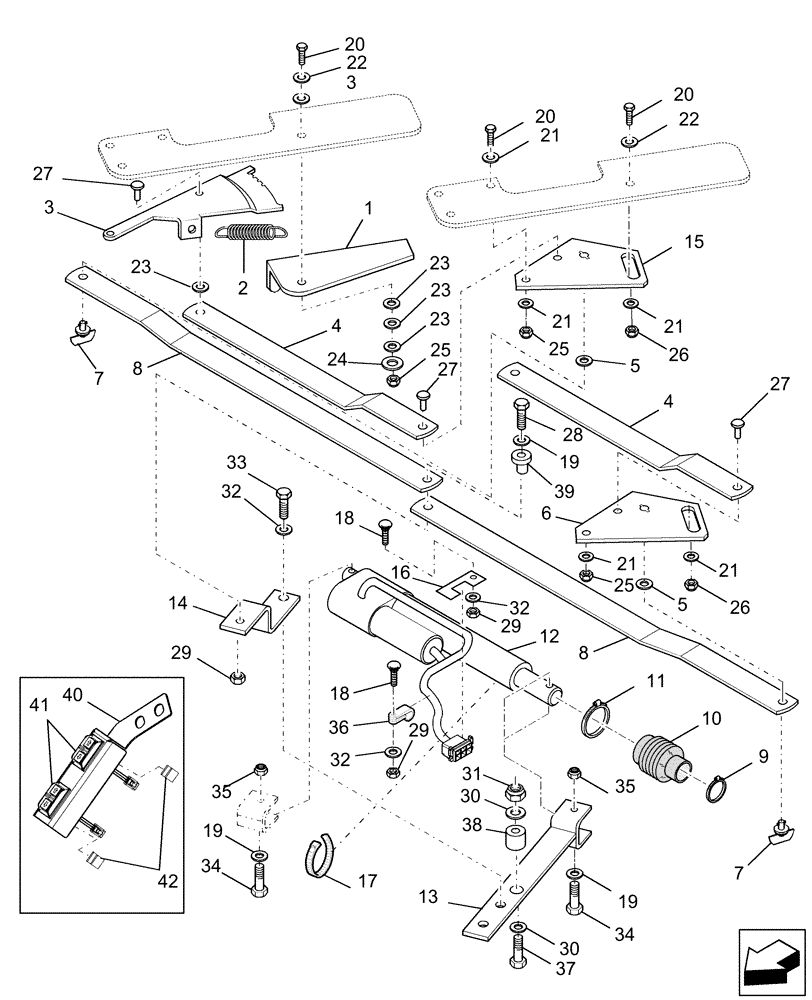 Схема запчастей Case IH AFX8010 - (K.62.B.57[3]) - ADJUSTABLE CHAFFER, 1 1/8" ELECTRIC K - Crop Processing