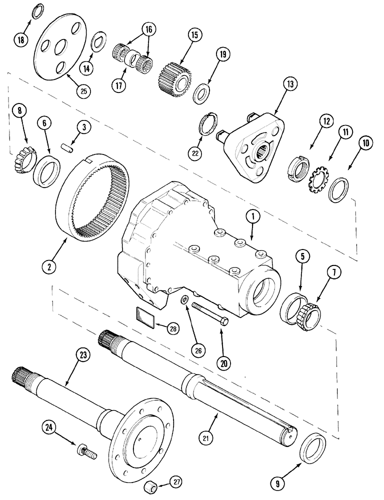 Схема запчастей Case IH MX90C - (06-11) - REAR AXLE (06) - POWER TRAIN