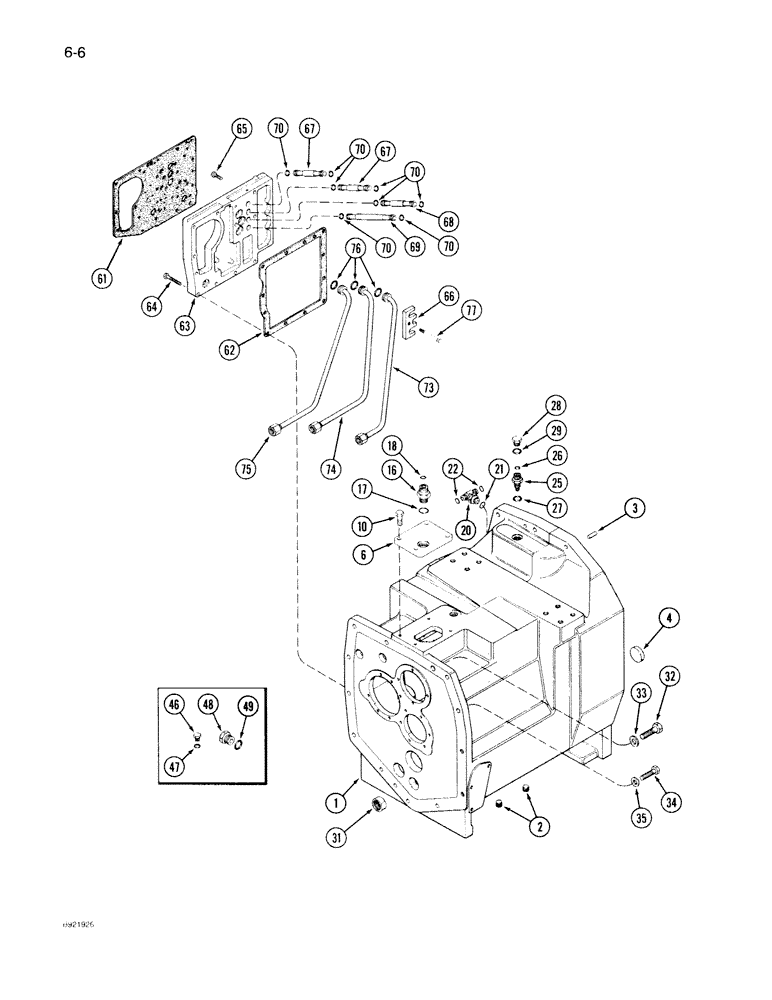 Схема запчастей Case IH 7140 - (6-006) - CLUTCH HOUSING, TRANSMISSION S/N AJB0055133 AND AFTER (06) - POWER TRAIN