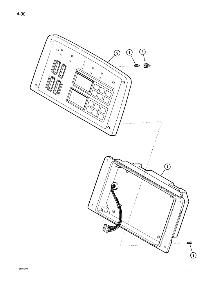 Схема запчастей Case IH 7130 - (4-030) - INSTRUMENT CLUSTER (04) - ELECTRICAL SYSTEMS