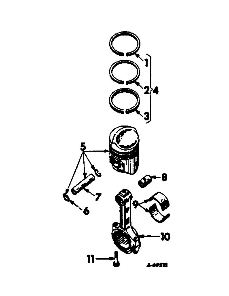 Схема запчастей Case IH C-263 - (B-07) - CONNECTING RODS AND PISTONS, 403, 615 COMBINES AND 50 FORAGE HARVESTER 