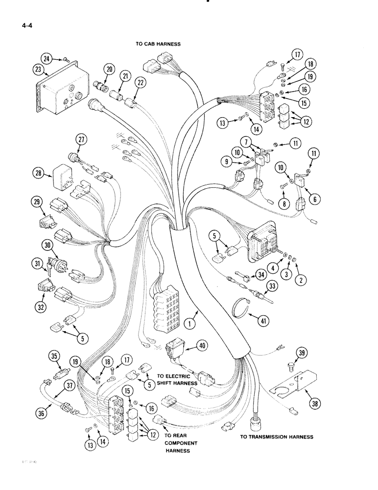 Схема запчастей Case IH 2096 - (4-004) - INSTRUMENT HARNESS, DIGITAL DISPLAY (04) - ELECTRICAL SYSTEMS