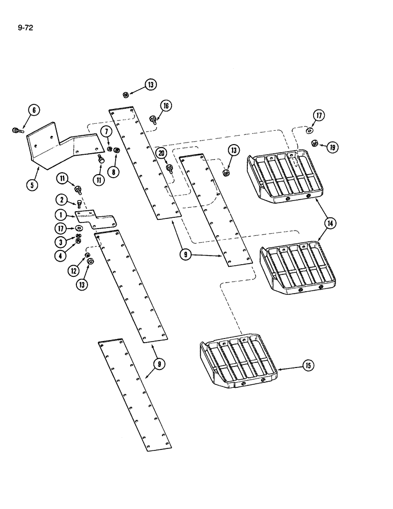 Схема запчастей Case IH 3594 - (9-072) - STEPS (09) - CHASSIS/ATTACHMENTS