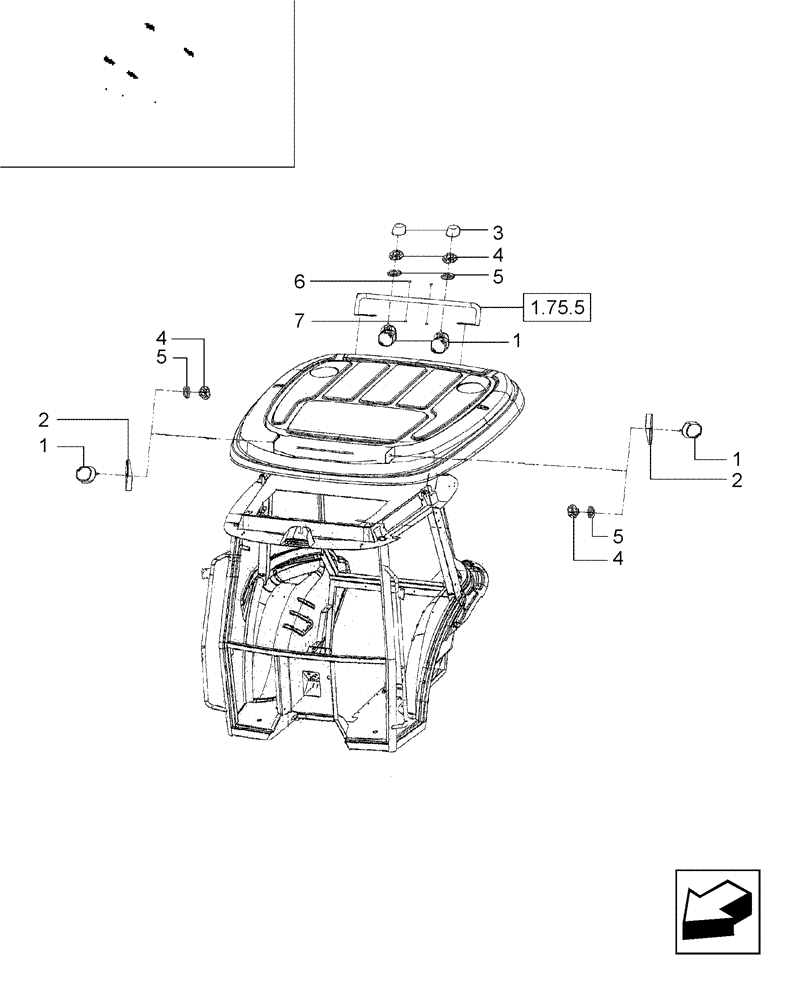 Схема запчастей Case IH JX65 - (1.92.0[18]) - CAB - WORK LIGHT - FRONT AND REAR (10) - OPERATORS PLATFORM/CAB