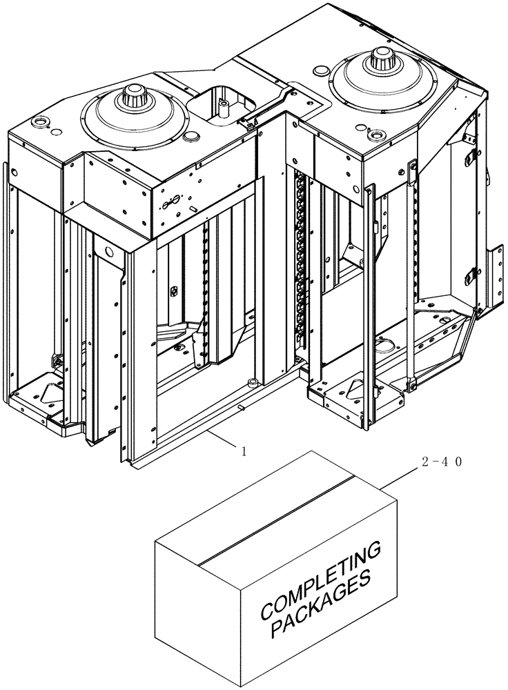 Схема запчастей Case IH CPX620 - (09A-39) - DRUM SERVICE ASSEMBLIES / COMPLETING PACKAGES 6 ROW WIDE (13) - PICKING SYSTEM