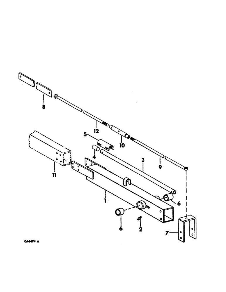 Схема запчастей Case IH 30 - (C-11) - RAKING WHEEL REAR EXTENSION, NINTH WHEEL, FOR SEVEN WHEEL RAKES ONLY 
