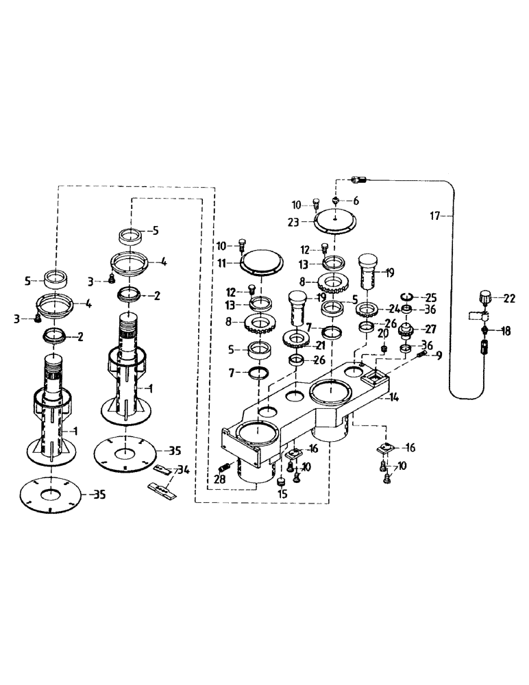 Схема запчастей Case IH 7700 - (G01-06) - LEG BASE CUTTER, GEARBOX Leg Base Cutter