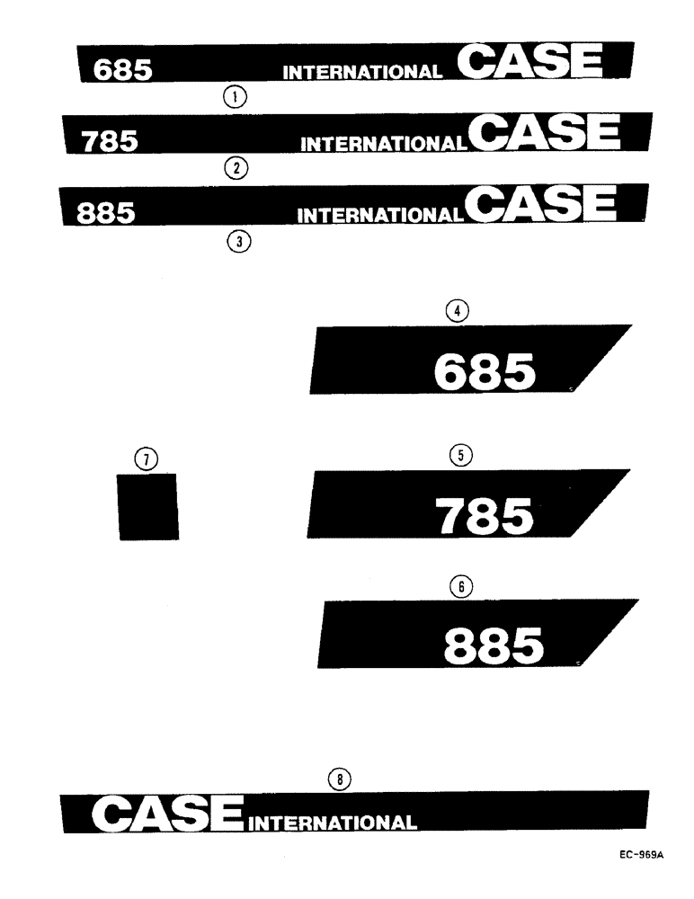 Схема запчастей Case IH 685 - (9-678) - PRODUCT GRAPHICS (09) - CHASSIS/ATTACHMENTS