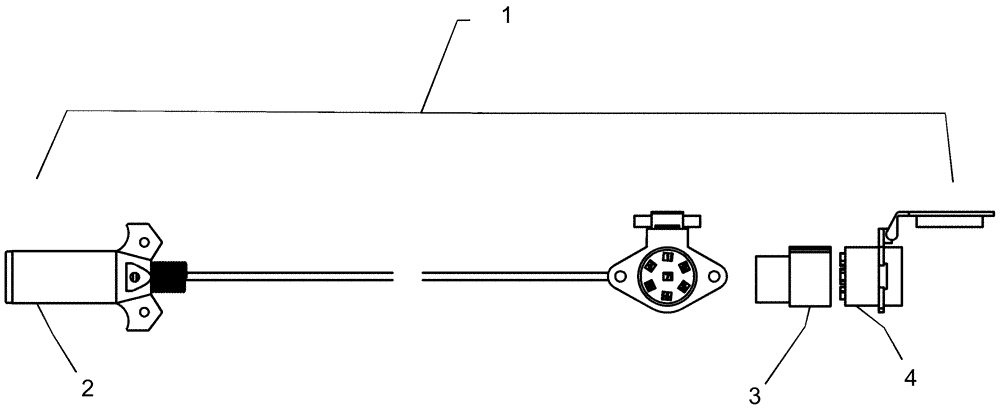 Схема запчастей Case IH 1250 - (55.100.19) - ELECTRICAL - HARNESS, LIGHTING EXTENSION, DRAWBAR HITCH, 87483306 (55) - ELECTRICAL SYSTEMS