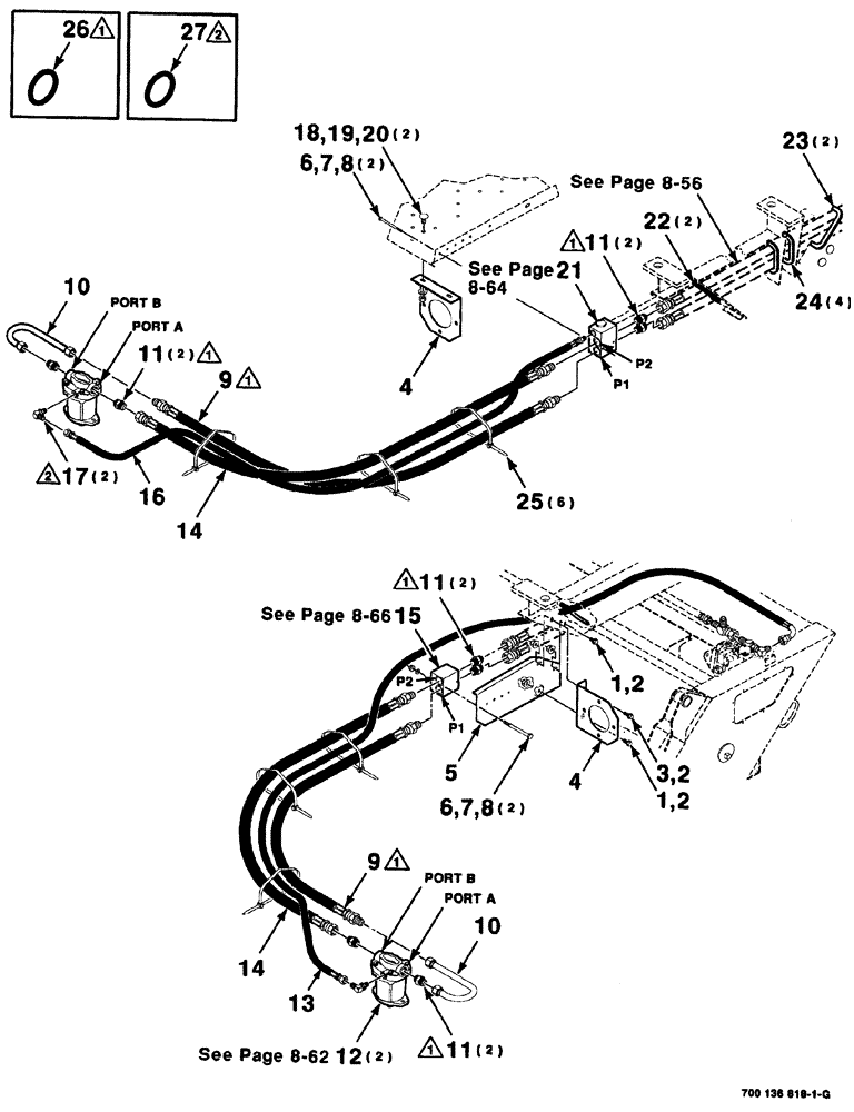 Схема запчастей Case IH 8880HP - (08-054) - HYDRAULIC HEADER DRIVE ASSEMBLY - FRONT (S.N. CFH0155001 THRU CFH0155299) (35) - HYDRAULIC SYSTEMS