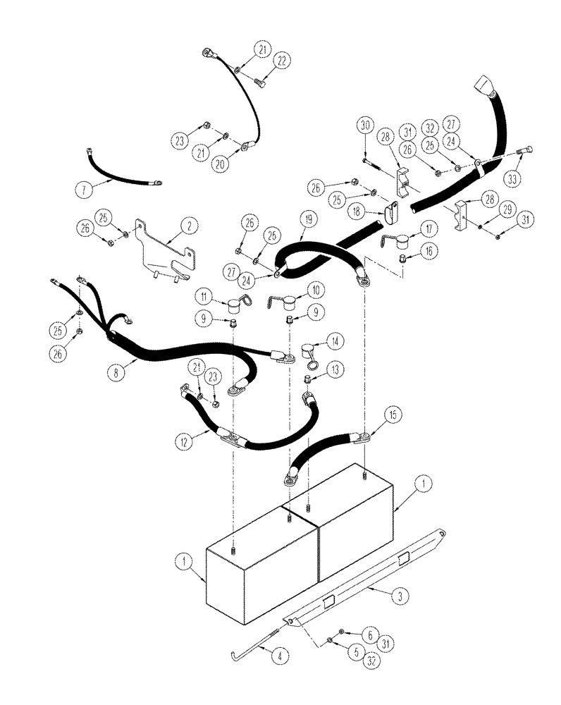 Схема запчастей Case IH STX325 - (04-15) - BATTERIES (04) - ELECTRICAL SYSTEMS