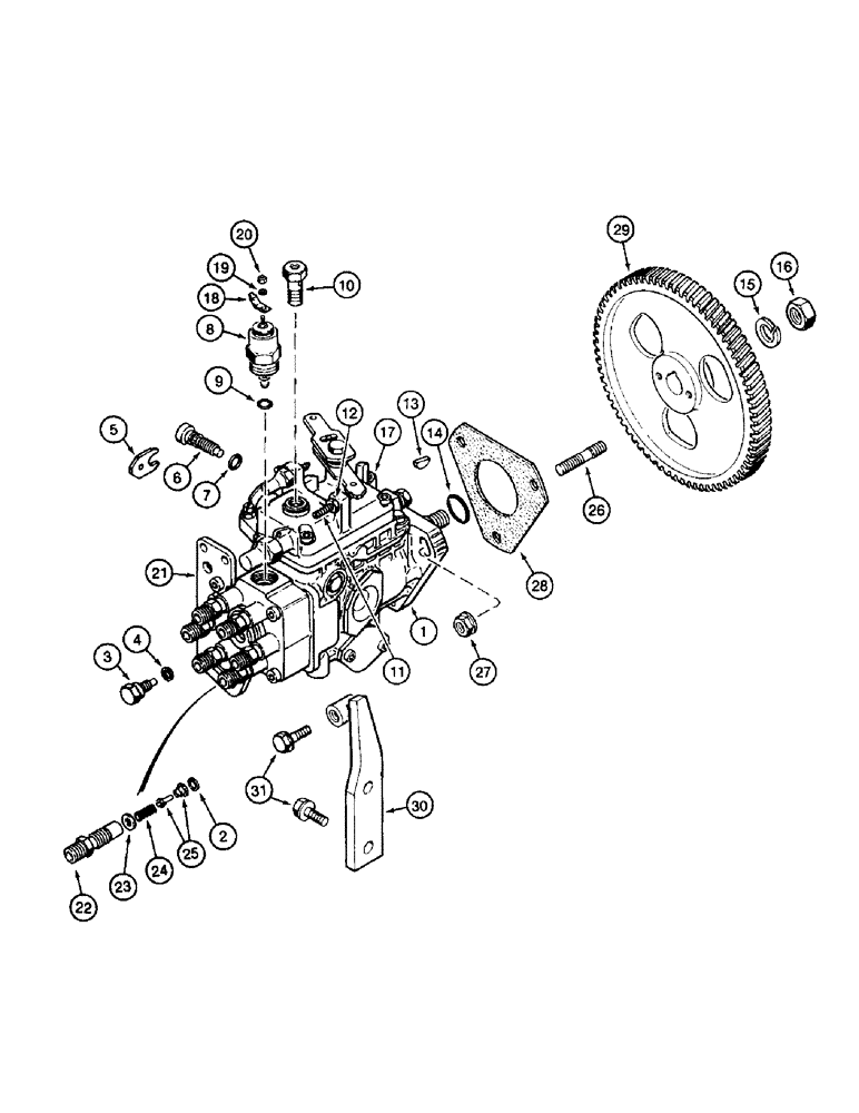 Схема запчастей Case IH 8850 - (10-90) - FUEL INJECTION PUMP AND DRIVE, SERIAL NUMBER CFH0099001 THRU CFH099164 (03) - FUEL SYSTEM