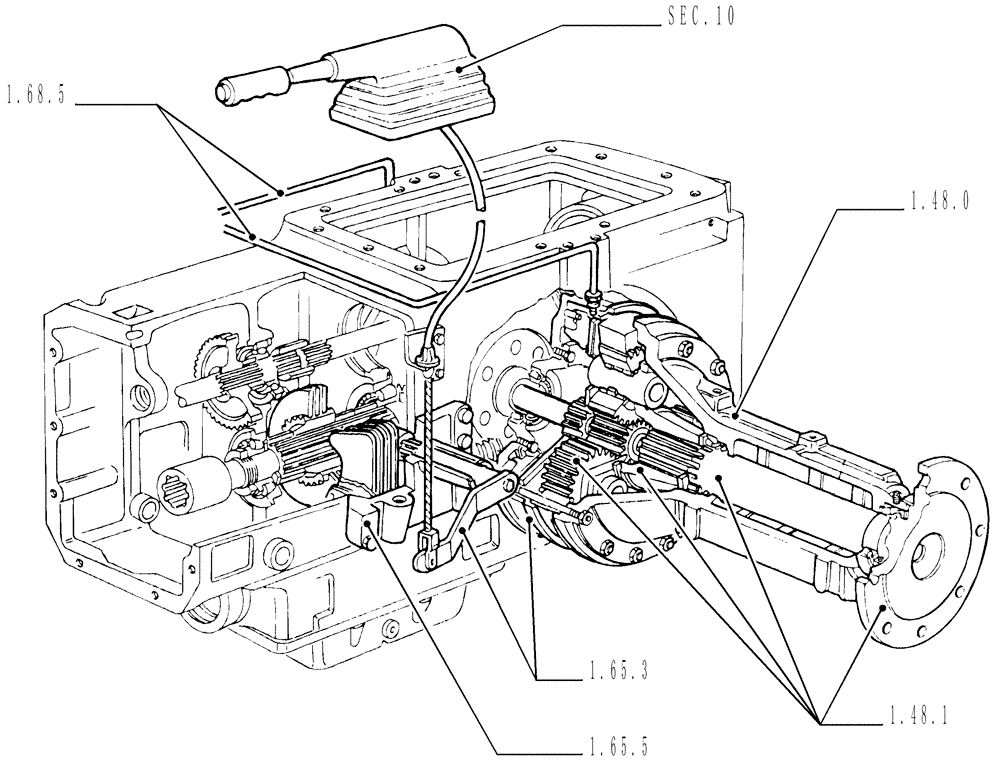 Схема запчастей Case IH MXU125 - (1.47.0) - SEC. 05 - REAR AXLE (05) - REAR AXLE