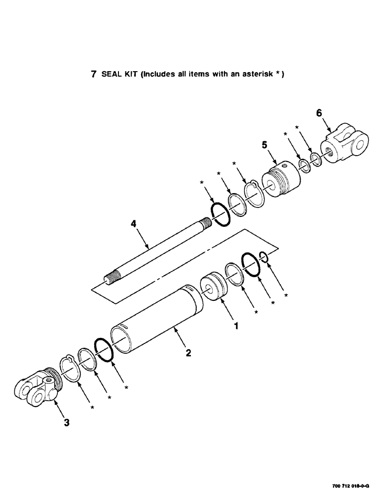 Схема запчастей Case IH SC414 - (8-22) - HYDRAULIC CYLINDER ASSEMBLY-HEADER LIFT(MASTER)(700712016 HYDR. CYLD COMPLETE-3-1/4"BORE BY 8"STROKE (08) - HYDRAULICS