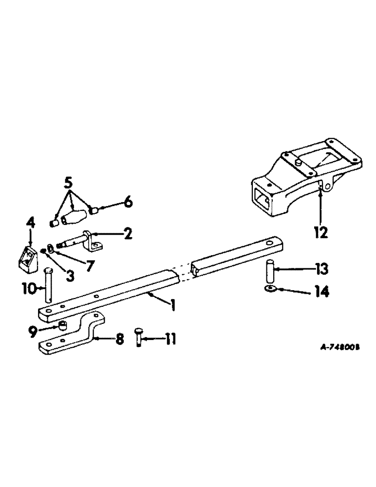 Схема запчастей Case IH 2856 - (K-04) - DRAWBARS AND HITCHES, SWINGING DRAWBAR, TRACTORS WITH VERTICALLY ADJUSTABLE DRAWBARS Drawbars & Hitches