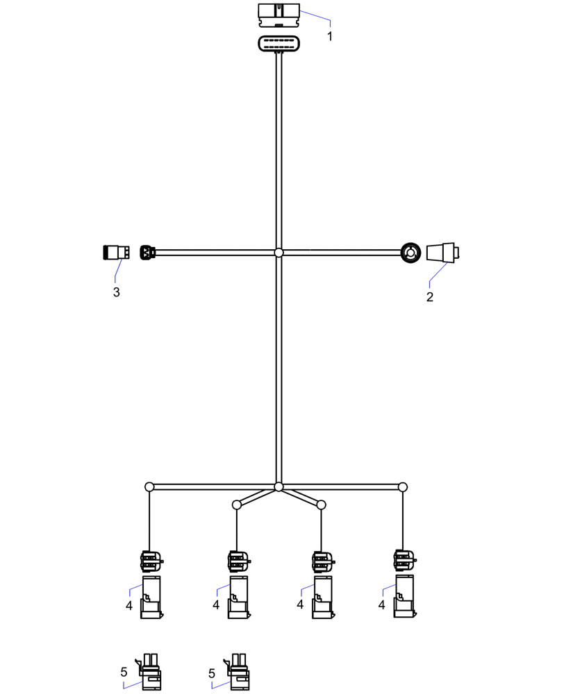 Схема запчастей Case IH 1260 - (55.512.10) - ELECTRICAL - LIQUID FERTILIZER HARNESS (55) - ELECTRICAL SYSTEMS