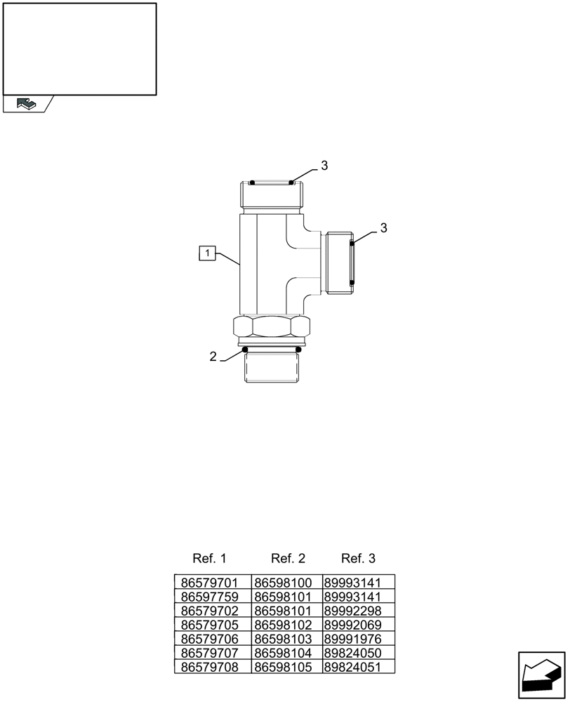 Схема запчастей Case IH LB333P - (07.502[05]) - HYDRAULIC FITTINGS, T (07) - HYDRAULIC SYSTEM