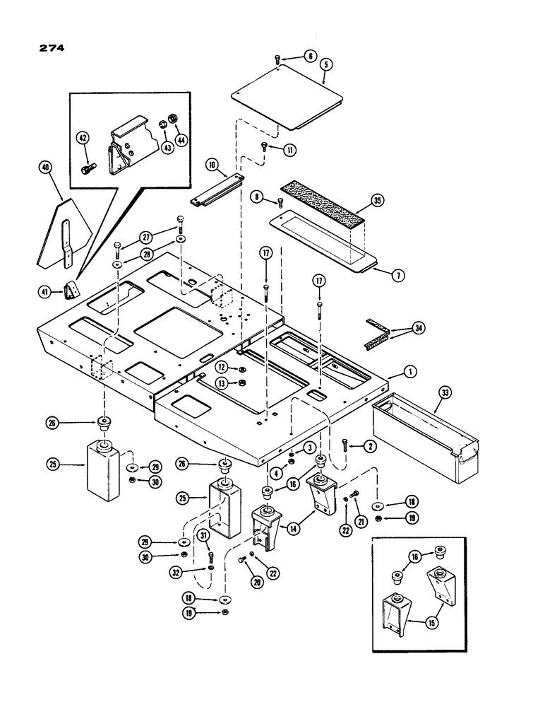 Схема запчастей Case IH 770 - (274) - PLATFORM (09) - CHASSIS/ATTACHMENTS