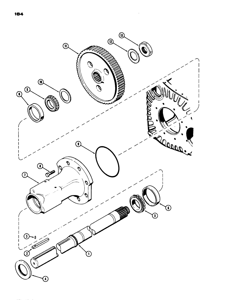 Схема запчастей Case IH 770 - (184) - REAR AXLE, SHORT AXLE (06) - POWER TRAIN