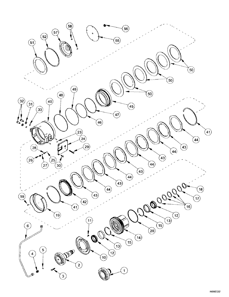 Схема запчастей Case IH MX240 - (7-010) - BRAKES, PARK AND EMERGENCY (07) - BRAKES