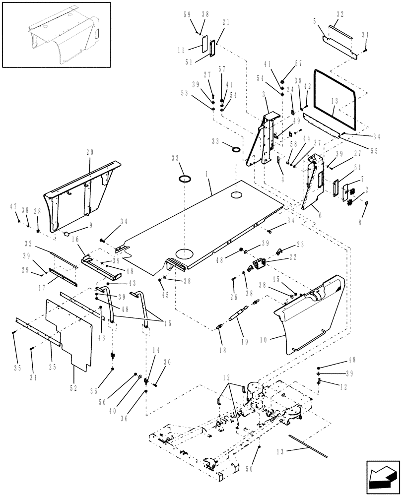 Схема запчастей Case IH WD1903 - (08.05[2]) - SHIELDS, ENGINE (08) - SHEET METAL