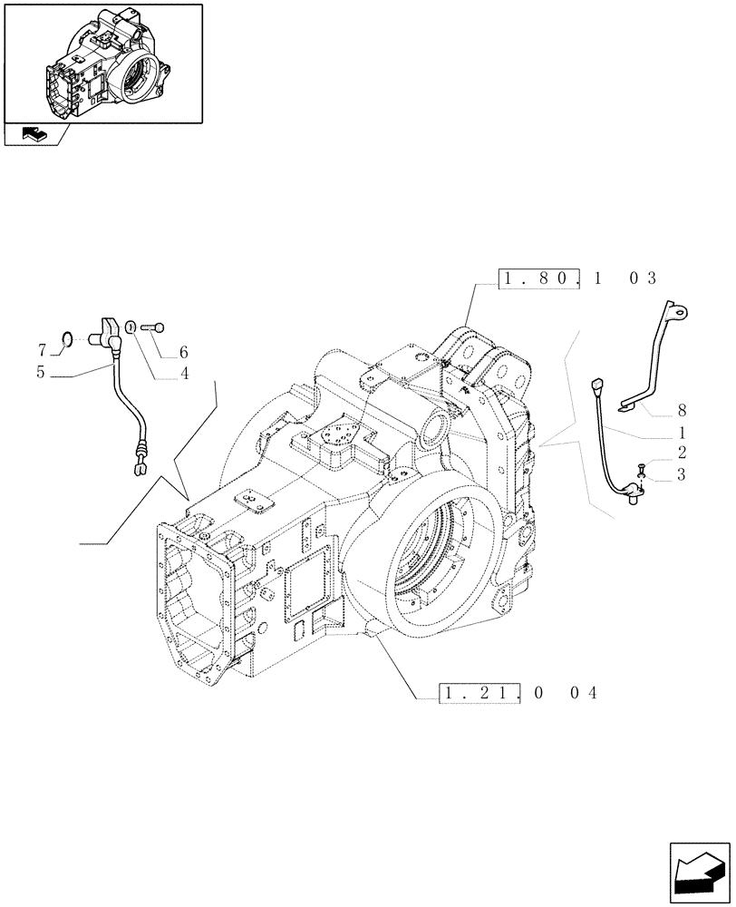 Схема запчастей Case IH PUMA 180 - (1.75.0[08]) - POWER TAKE-OFF SENSORS AND SWITCHES (06) - ELECTRICAL SYSTEMS