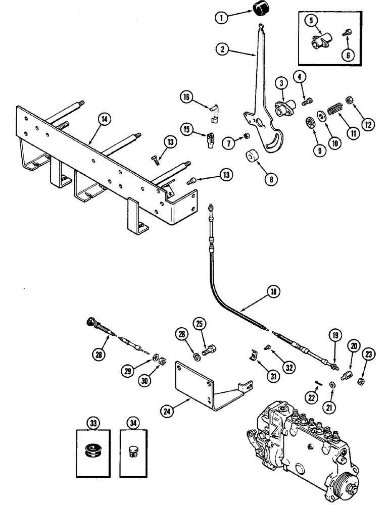 Схема запчастей Case IH 2290 - (3-068) - THROTTLE CONTROL, 504BDT DIESEL ENGINE, PRIOR TO P.I.N. 9922050 (03) - FUEL SYSTEM