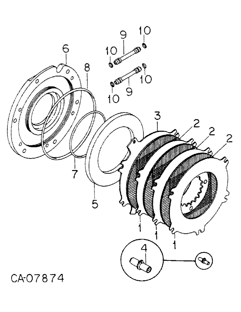 Схема запчастей Case IH 5488 - (04-01) - BRAKES, MASTER BRAKES (5.1) - BRAKES