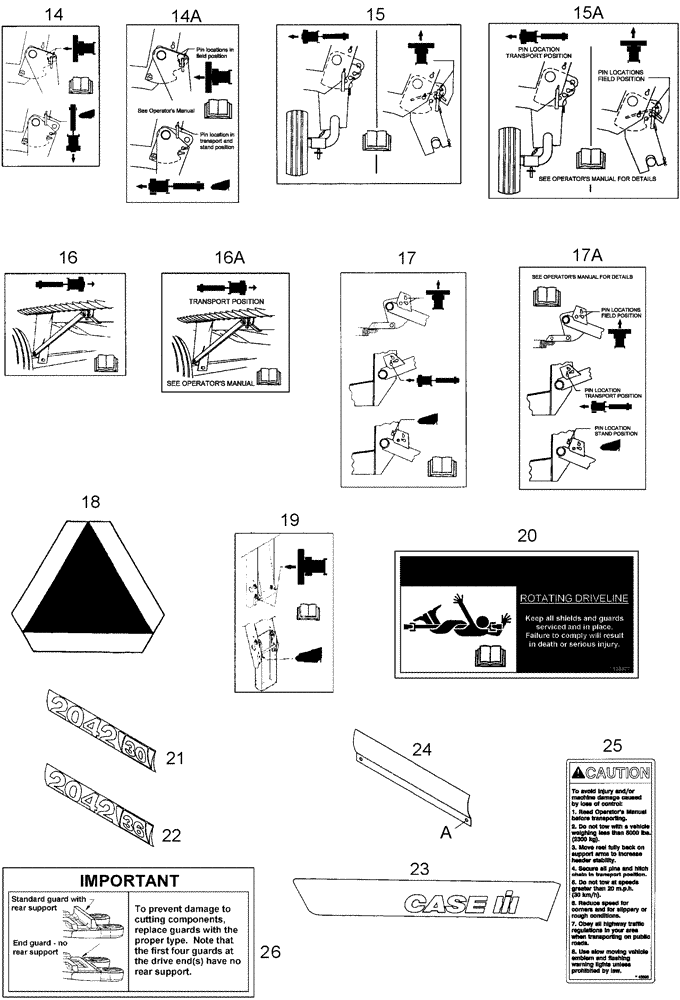 Схема запчастей Case IH 2042 - (09-28) - DECALS 