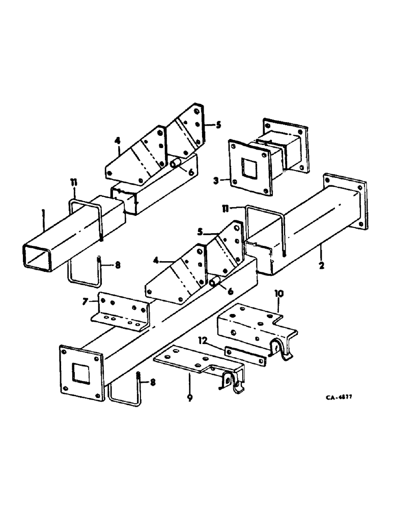 Схема запчастей Case IH 92 - (D-03) - TOOLBAR FRAME, BEAMS AND ANGLES 