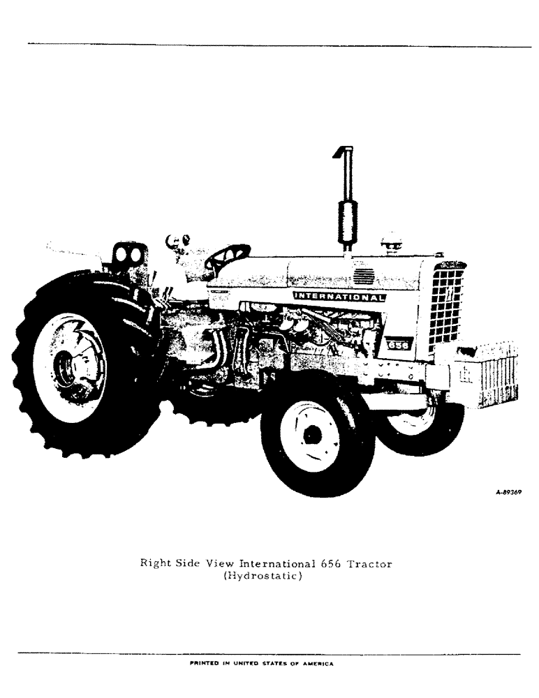 Схема запчастей Case IH 656 - (8) - RIGHT SIDE VIEW INTERNATIONAL 656 TRACTOR, HYDROSTATIC (00) - GENERAL