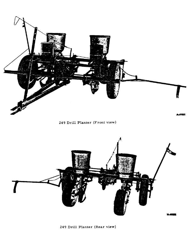 Схема запчастей Case IH 249 - (E-01) - 249 FRONT & REAR VIEWS 