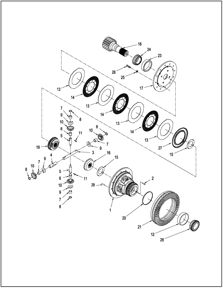 Схема запчастей Case IH STEIGER 535 - (06-75) - 500 SERIES AXLE ASSEMBLY - DIFFERENTIAL, WITH DIFFERENTIAL LOCKS (06) - POWER TRAIN