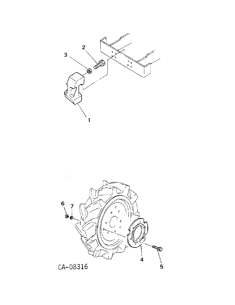 Схема запчастей Case IH 254 - (15-05) - WHEELS AND TRACTION, FRONT END AND REAR WHEEL WEIGHTS Wheels & Traction