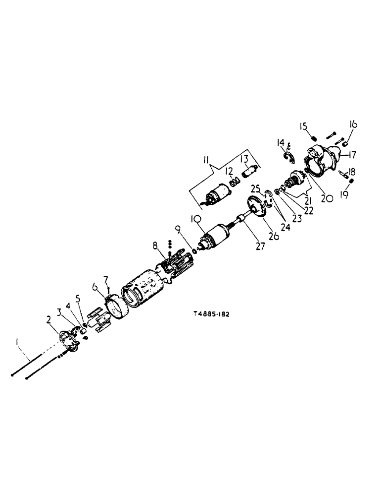 Схема запчастей Case IH 364 - (3-08) - ELECTRICAL, STARTER MOTOR (06) - ELECTRICAL SYSTEMS