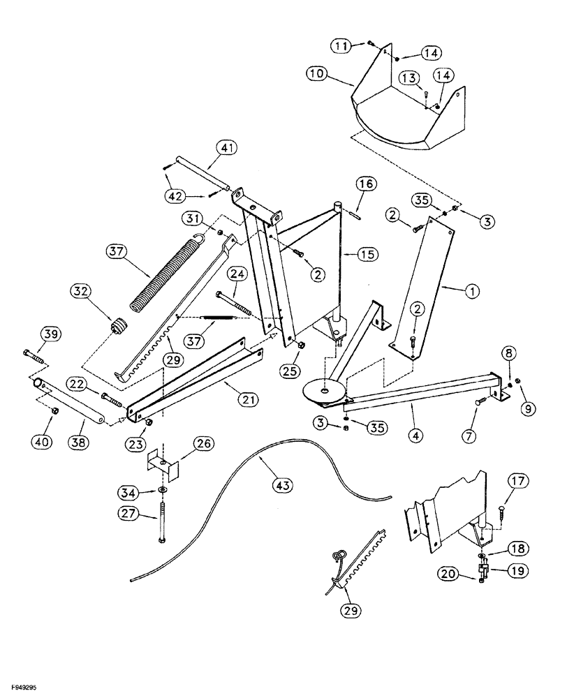 Схема запчастей Case IH 1360 - (9A-008) - AUGER FEEDER, SUPPORT AND PIVOT ASSEMBLY, 1360 MACHINES (12) - CHASSIS
