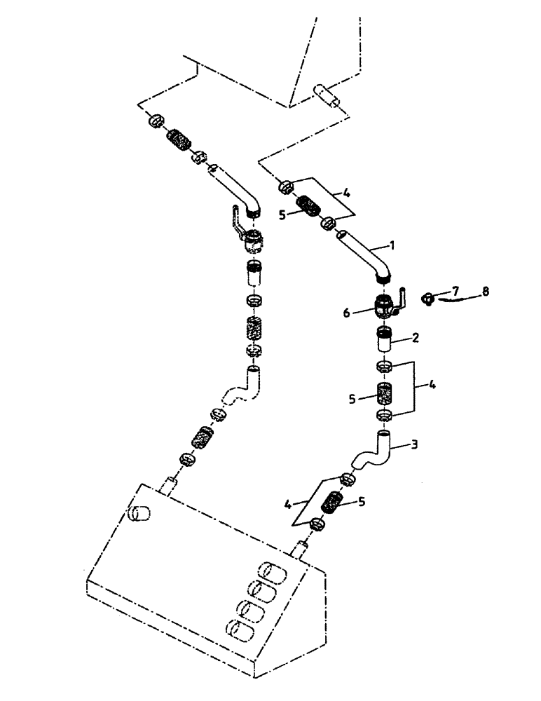 Схема запчастей Case IH 7000 - (B06-01) - HYDRAULIC SUCTION LINES Hydraulic Components & Circuits