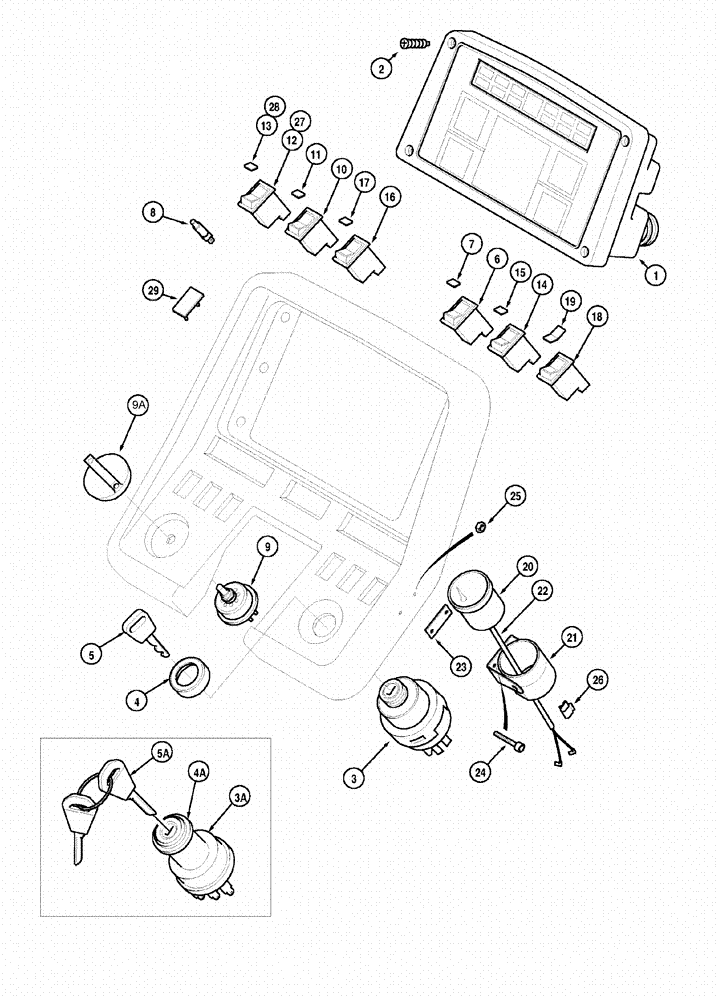 Схема запчастей Case IH MX100 - (04-10) - INSTRUMENT PANEL (04) - ELECTRICAL SYSTEMS