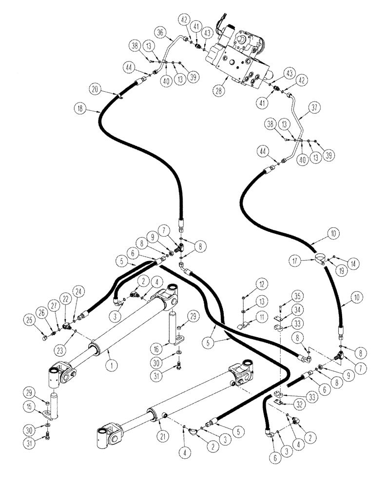 Схема запчастей Case IH STX325 - (05-02) - HYDRAULICS STEERING ACCUSTEER TRACTOR (05) - STEERING