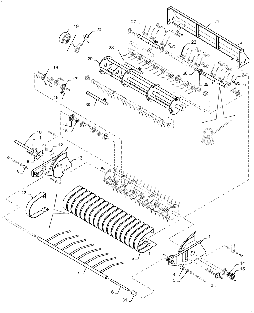 Схема запчастей Case IH 8440 - (10[1]) - PICKUP ASSEMBLY Pickup