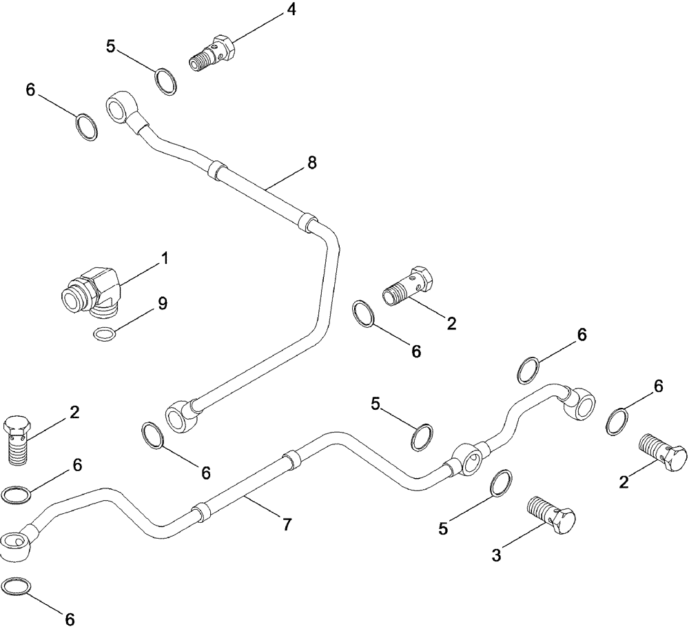 Схема запчастей Case IH 620 - (03-05) - FUEL, DRAIN (02) - FUEL SYSTEM