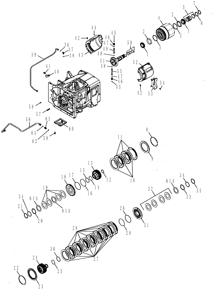 Схема запчастей Case IH MX215 - (06-21) - RANGE TRANSMISSION - MFD CLUTCH AND PARK BRAKE - TRANSMISSION ASN AJB367211 (06) - POWER TRAIN
