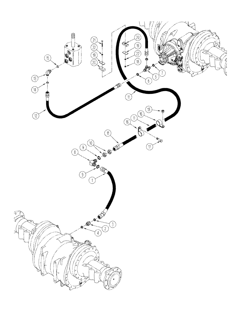 Схема запчастей Case IH STX375 - (08-15) - AXLE HYDRAULICS SERVICE BRAKE CIRCUIT QUADTRAC (08) - HYDRAULICS