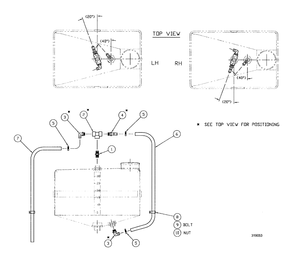 Схема запчастей Case IH SPX3200 - (09-046) - SIGHT GAGE PKG, RINSE (SPHER) (78) - SPRAYING