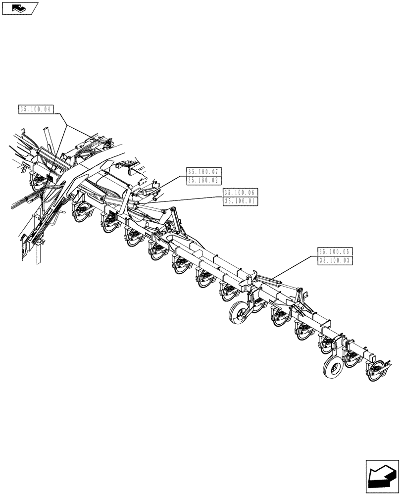 Схема запчастей Case IH 920 - (35.100.00) - PICTORIAL INDEX - HYDRAULIC SYSTEMS (35) - HYDRAULIC SYSTEMS