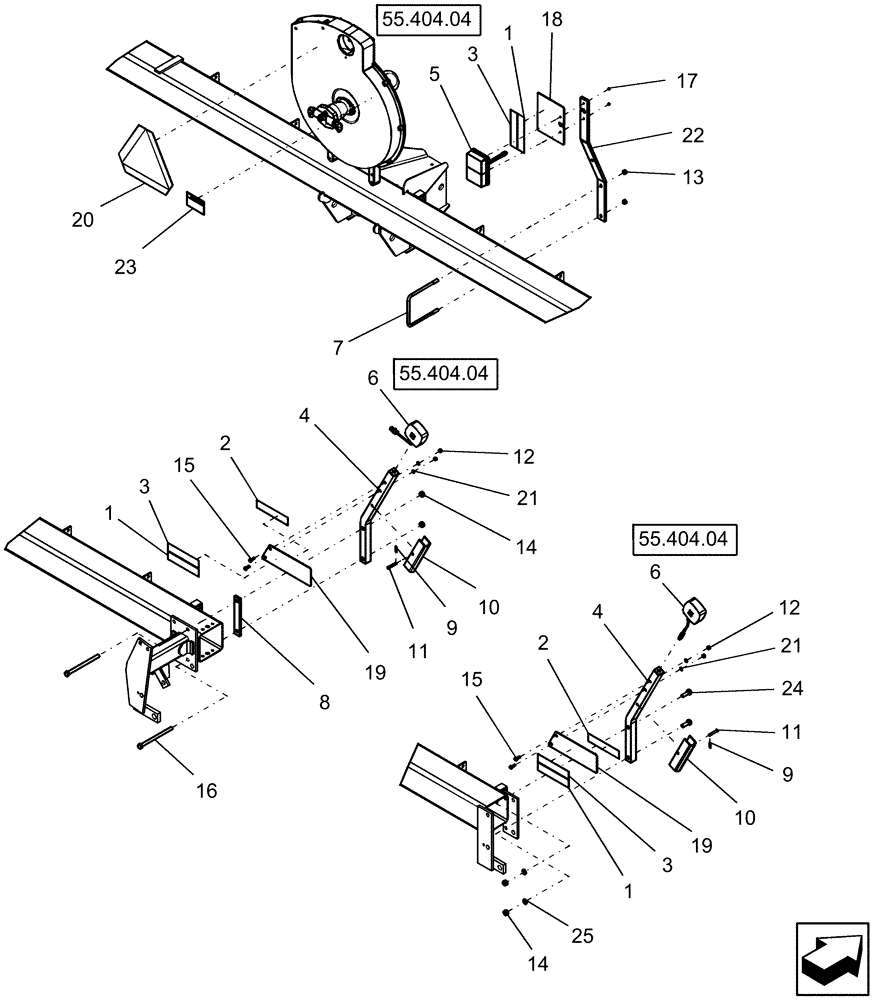 Схема запчастей Case IH 1230 - (55.404.02) - ELECTRICAL - SAFETY LIGHTING SYSTEM, RIGID TRAILING (55) - ELECTRICAL SYSTEMS